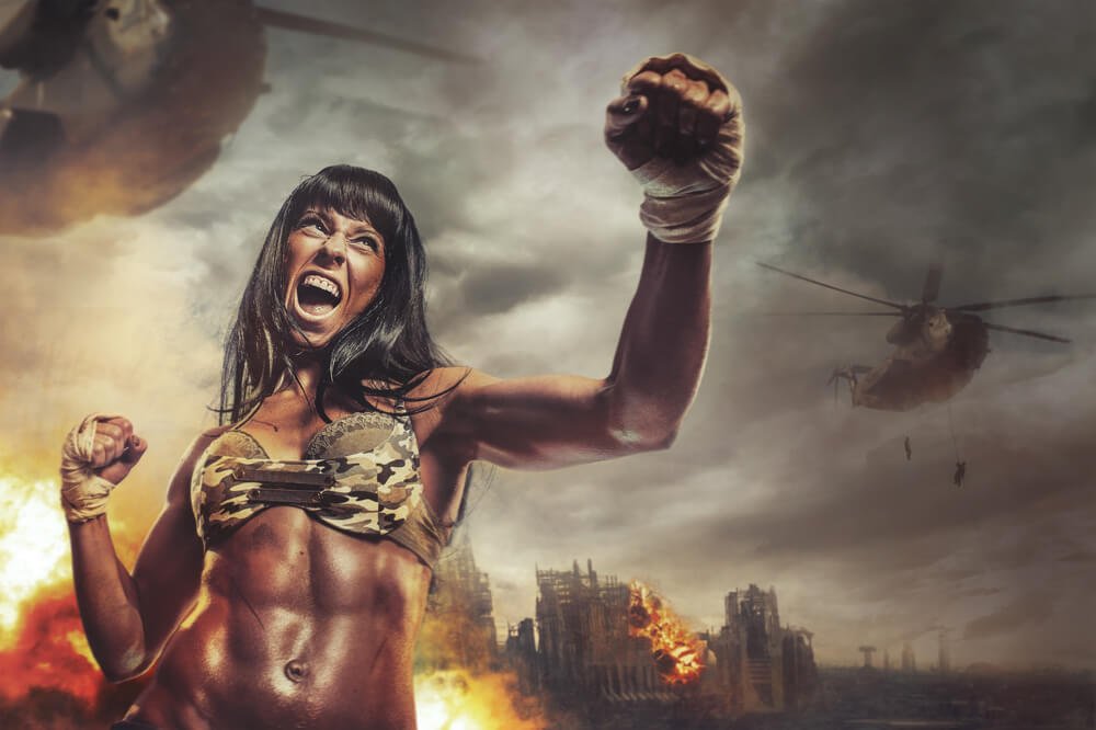 365 DAYS OF BRUTALITY - PREVIEW PILLOW, THE BADASS SHE-BEAST OF BODYBUILDING AND NERDLESQUE - Chaos and Pain