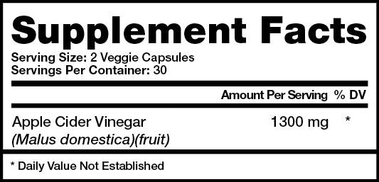 CNP Essentials Apple Cider Vinegar Supplement Facts