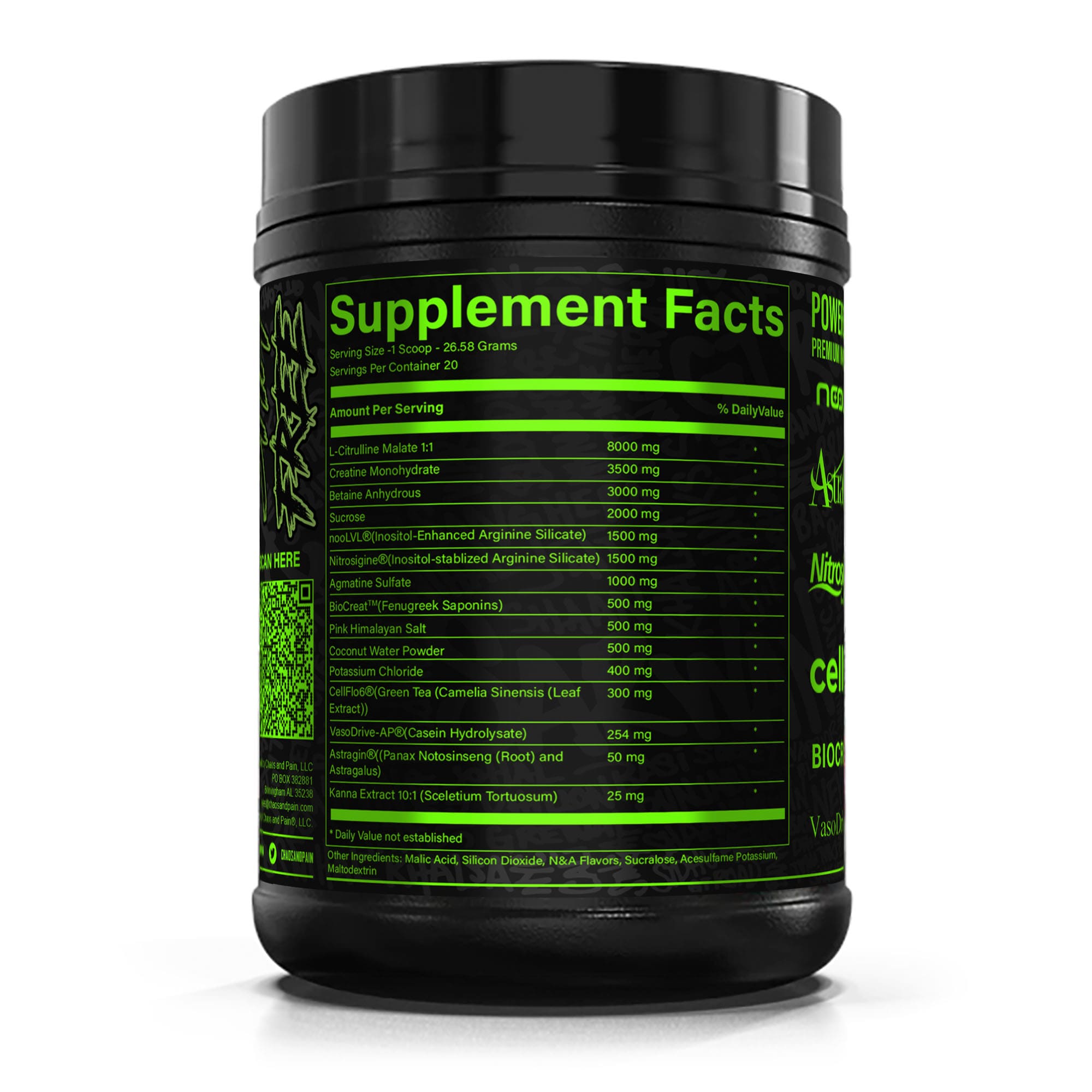 supplement facts bottle perma